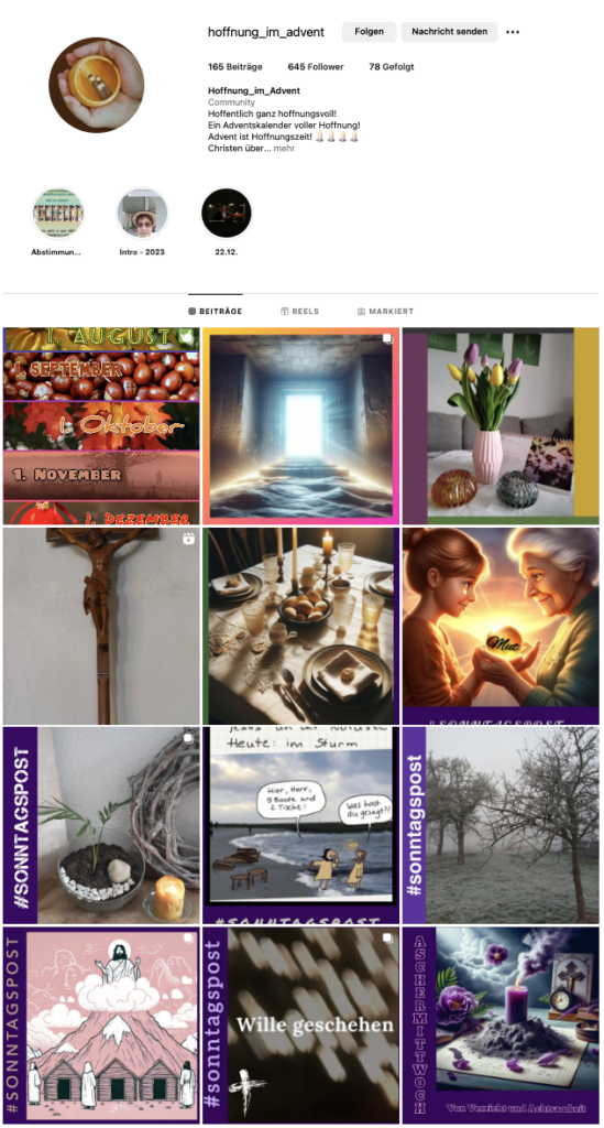 Instagram Hoffnung im Advent, Jana Beyer